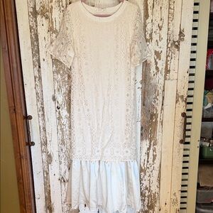 Liz Claiborne Cream Lace Dress